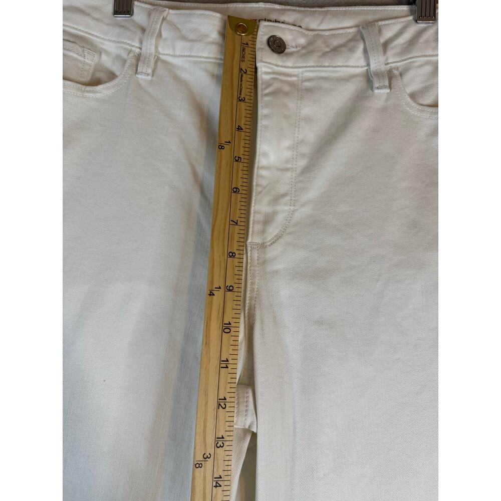 NEW Liz Claiborne Petite 16P White Flare Leg High Rise Stretch Jeans Denim Pants - Picture 6 of 10